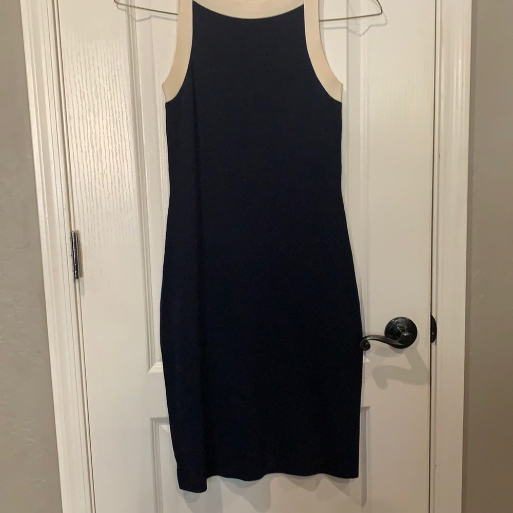 AnnTaylor Silk & Nylon Soft, Stretchy, Navy Dress